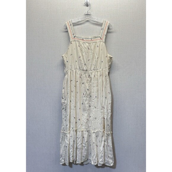 Old Navy Dainty Floral Cute Peasant Tiered Sleeveless Pockets Maxi Dress X-Large - Picture 3 of 10